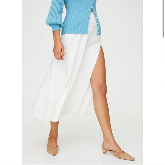 Aritzia Wilfred Cherie A-Line Midi Slit Skirt - Picture 2 of 7